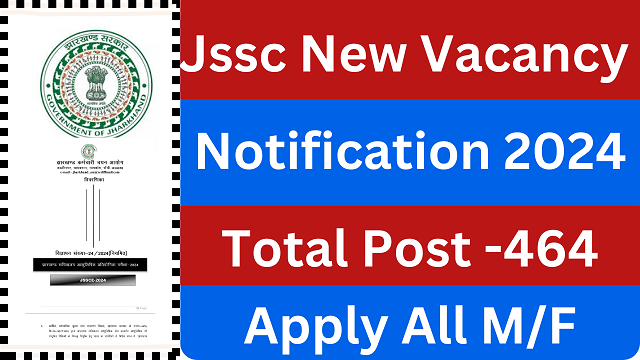 JSSC New Vacancy 2024