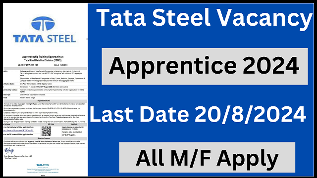 Tata Steel Apprentice Vacancy 2024