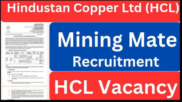 Hindustan Copper Ltd Vacancy 2024