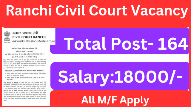 Ranchi Civil Court PLV Recruitment 2024