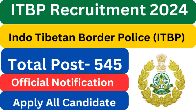 ITBP Driver Recruitment 2024