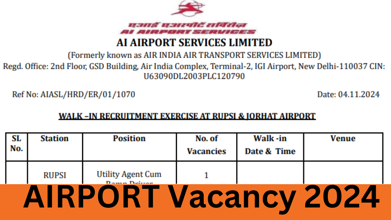 AI Airport Recruitment 2024